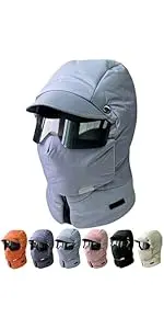 4 in 1 Outdoor Hat, Ski Hat. Windproof, Rainproof, Warm. Includes Hat, Goggles, Mask and Neck Gaiter