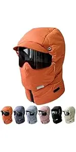 4 in 1 Outdoor Hat, Ski Hat. Windproof, Rainproof, Warm. Includes Hat, Goggles, Mask and Neck Gaiter