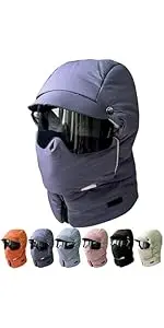 4 in 1 Outdoor Hat, Ski Hat. Windproof, Rainproof, Warm. Includes Hat, Goggles, Mask and Neck Gaiter