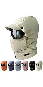 4 in 1 Outdoor Hat, Ski Hat. Windproof, Rainproof, Warm. Includes Hat, Goggles, Mask and Neck Gaiter