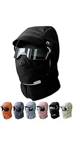 4 in 1 Outdoor Hat, Ski Hat. Windproof, Rainproof, Warm. Includes Hat, Goggles, Mask and Neck Gaiter