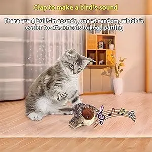 Electric Simulated Bird, Cat Toy, Slap And Emit Light